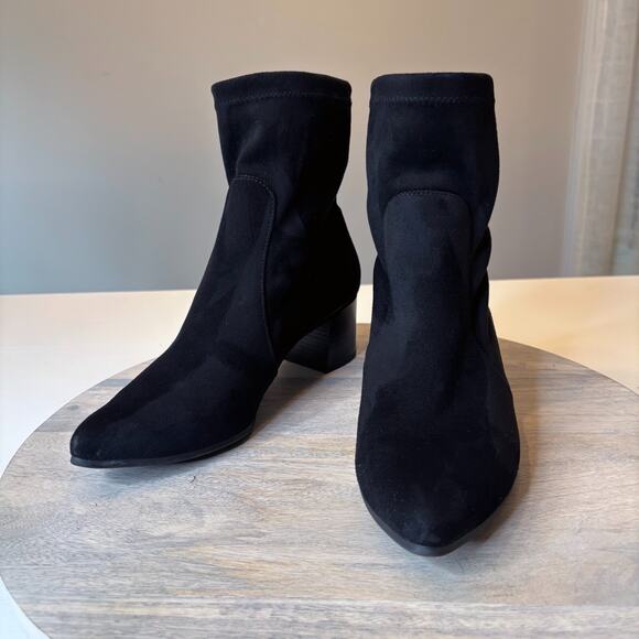 Paul Green Cybil Stretch Micro Suede Pull-On Ankle Boots UK Sz 5.5 US Sz 8
